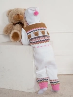 Вязаный комбинезон для новорожденных и малышей на молнии