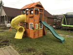 Детская площадка Клубный домик 2 с горкой трубой Luxe