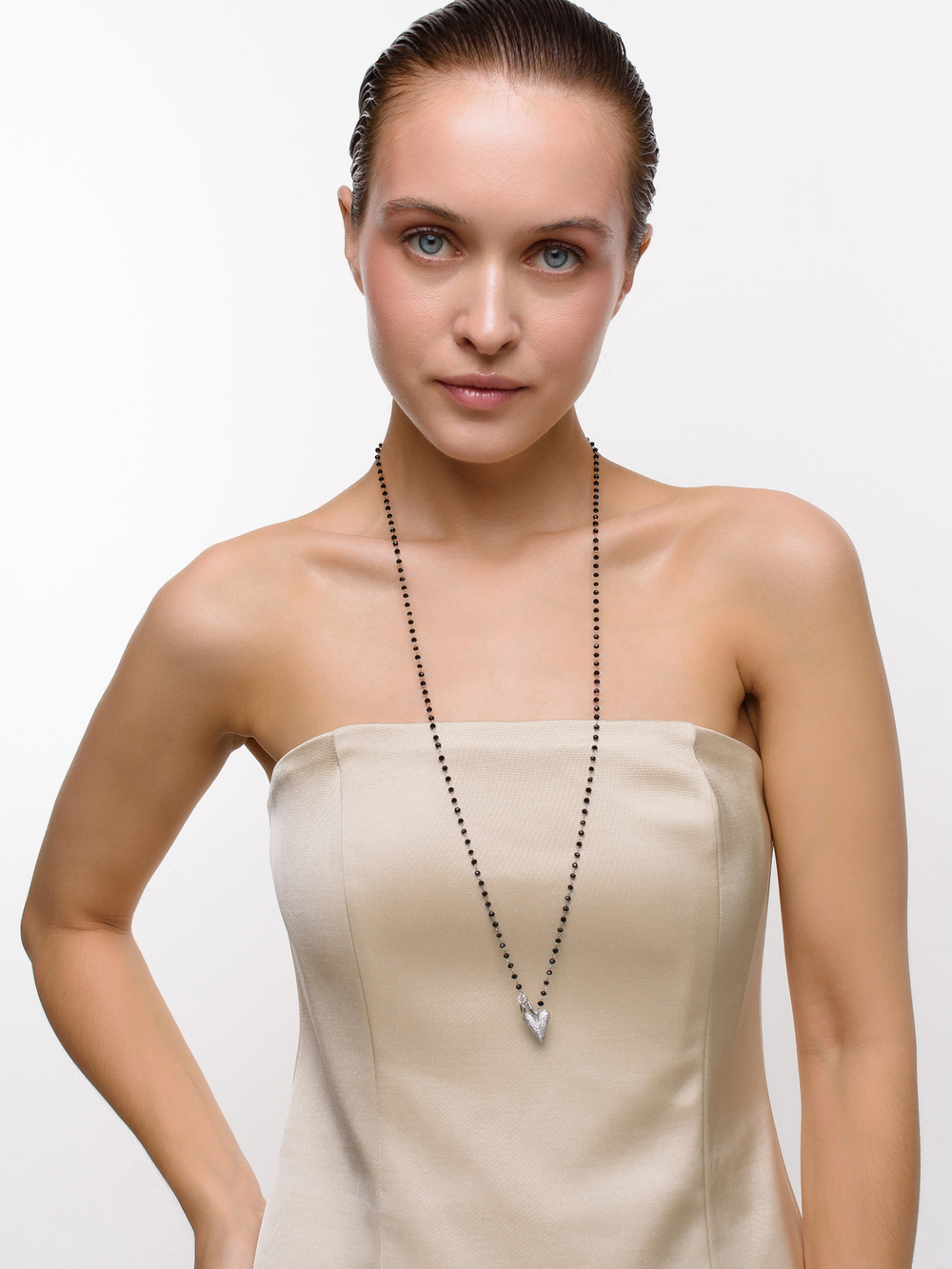 Сотуар "Points black" Heart Silver