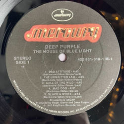 Винтажная виниловая пластинка LP Deep Purple The House Of Blue Light (USA 1987)