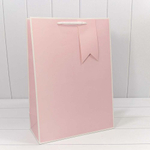 Пакет подарочный 32х45х15см Премиум однотонный в рамке (Микс)