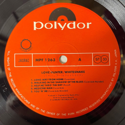Винтажная виниловая пластинка LP Whitesnake Lovehunter (Japan 1979) (No Obi) Long Way From Home