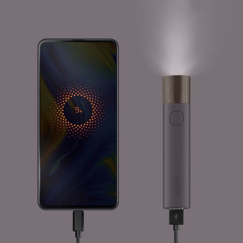 Фонарик портативный Xiaomi (Mi) SOLOVE 3000mAh Portable Flashlight (X3s) White
