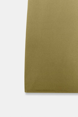 ZARA ПЛАТЬЕ МИДИ АСИММЕТРИЧНОГО КРОЯ, ОЛИВКОВЫЙ