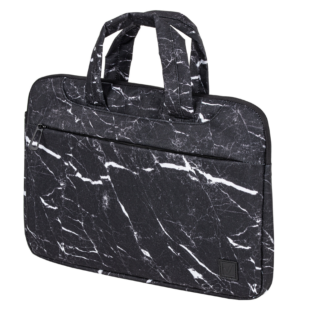 Сумка портфель BRAUBERG STYLE с отделением для ноутбука 13-14" 3 кармана "Marble" черная 26х36х3 см