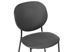 Стул на металлокаркасе Саранда графитовый / черный глянец