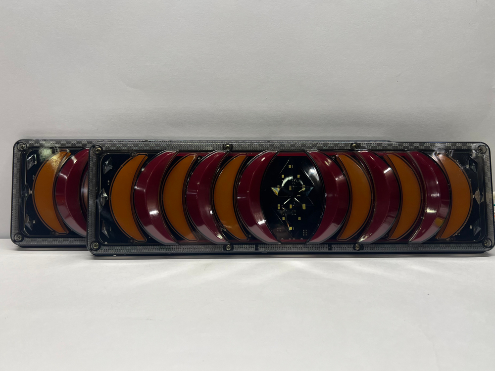 M4-24V / Задние фонари на грузовик, прицеп, ГАЗель, ГАЗ, МАЗ, автобус, 12-24В, длина 46 см, М4 - TG (2 шт. / комплект)