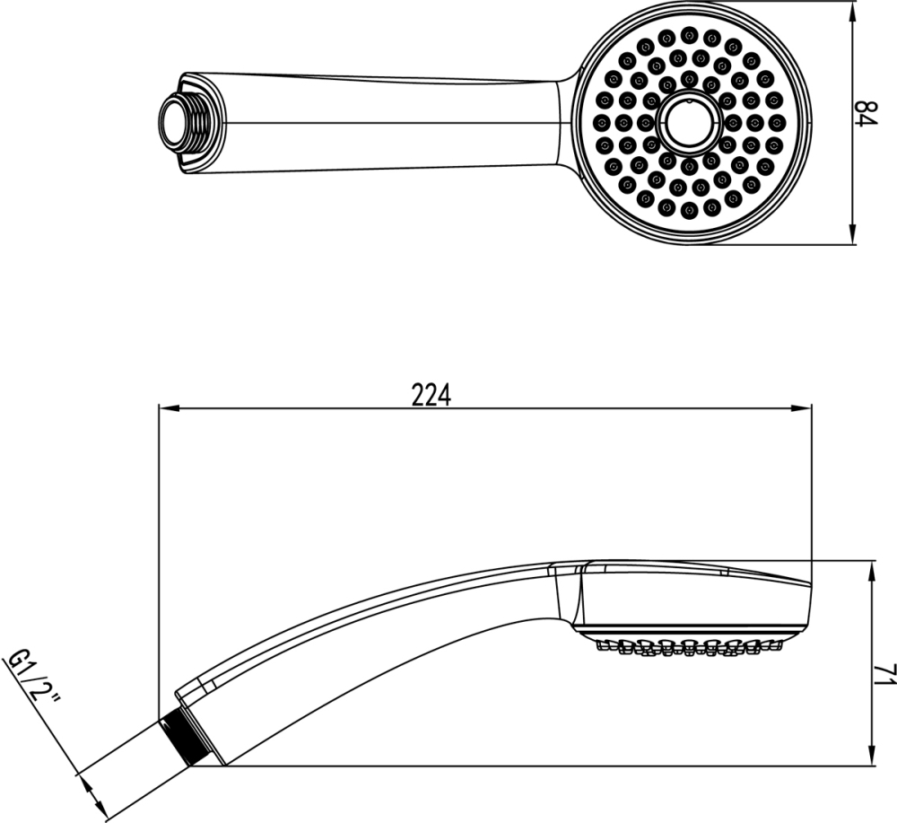 LM8010C Аксессуары Лейка душевая  Статус, 1- функц., хром