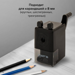 Точилка механическая STAFF "EVERYDAY" MS-796 корпус черный (2 штуки в упаковке)