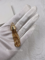 Кисточка2 подвесная декоративная золотистая 6 см