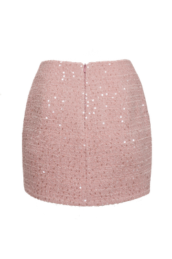 “Summer sparkle” Юбка мини из твида с фигурным срезом