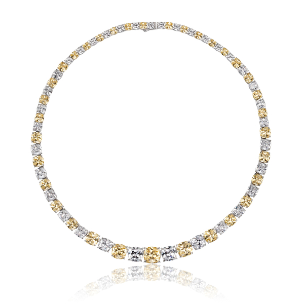 Колье с цирконами бриллиантовой огранки