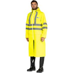 Плащ сигнальный влагозащитный Waterproof Line Extra-Vision WPL ПВХ на молнии лимонный с СОП