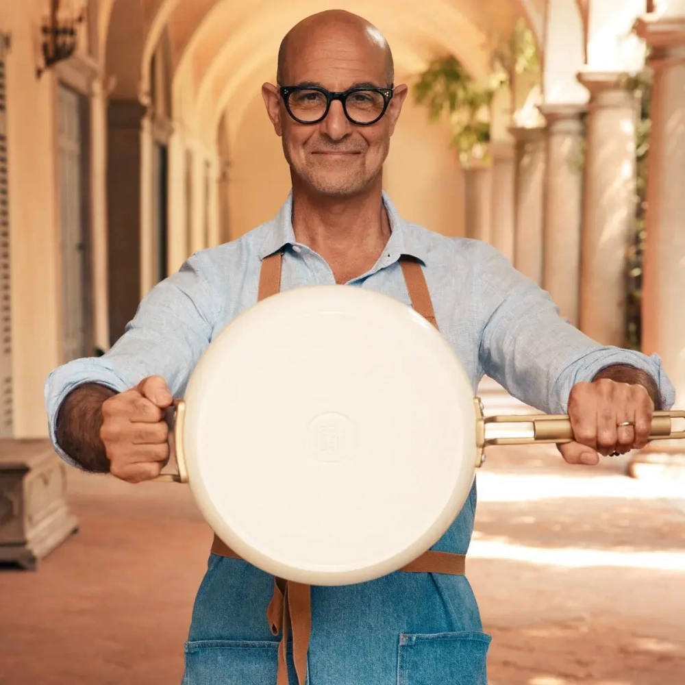 GreenPan Сковорода Stanley Tucci™ 30 см + крышка Off White