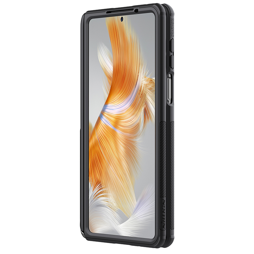 Чехол двухкомпонентный черного цвета от Nillkin для Huawei Mate X3, серия Super Frosted Shield Fold