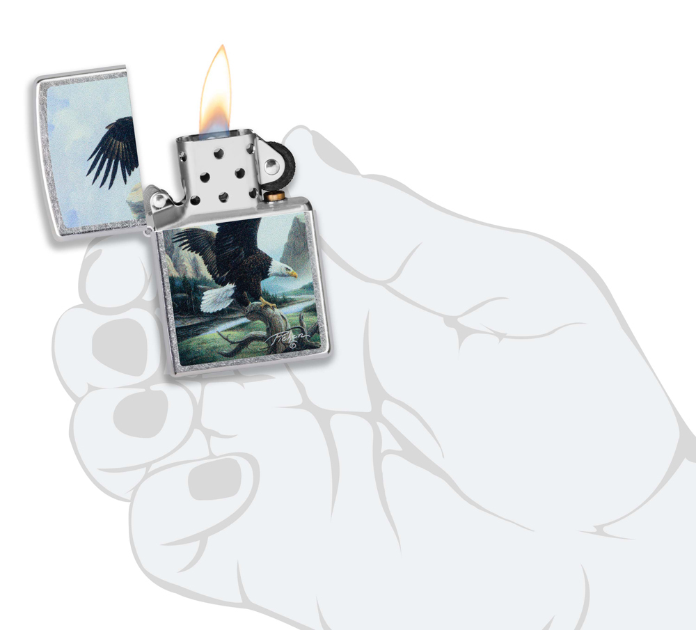 Зажигалка Zippo Linda Picken с покрытием Street Chrome, латунь/сталь, серебристая, 38x13x57 мм