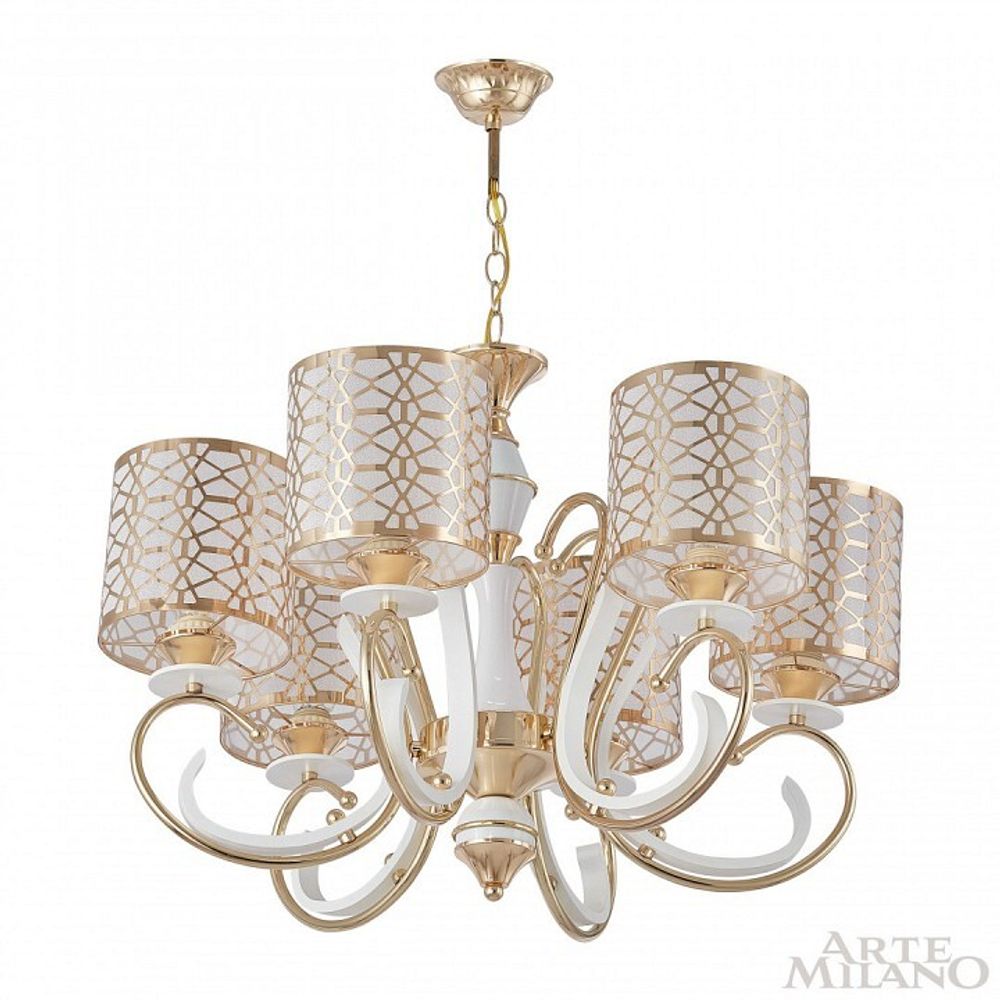 Подвесная люстра Arte Milano Florentia-1237 301237/6 Wh/Gd