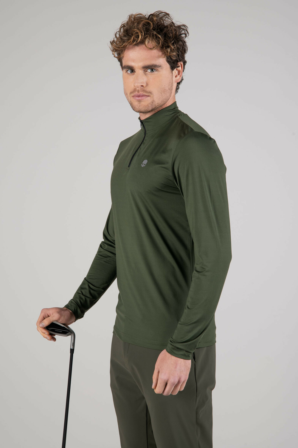 Футболка лонгслив HYDROGEN GOLF HALF ZIP  LS (G00458-164)
