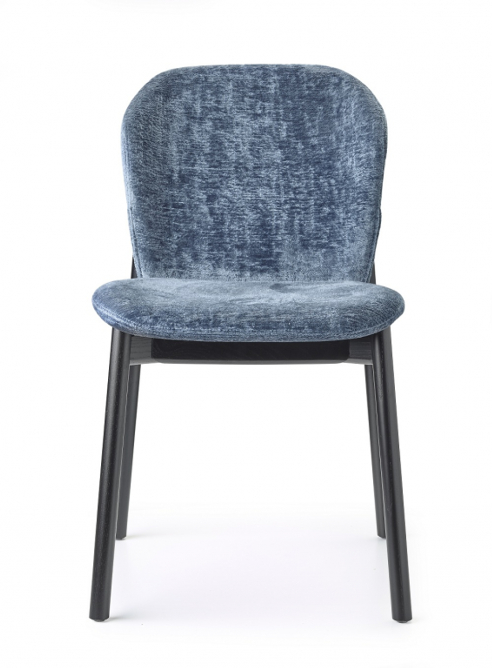Стул деревянный с обивкой Scab Design Natural Finn, черный ясень, синий
