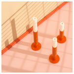 Набор подсвечников IKEA TUVKORNELL (ТУВКОРНЕЛЛ), Оранжевый, Металл, 3 шт