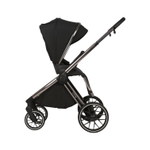 Детская универсальная коляска Adamex Spark SE 2в1 - Carbon Onyx (Черная ткань, хром. рама)