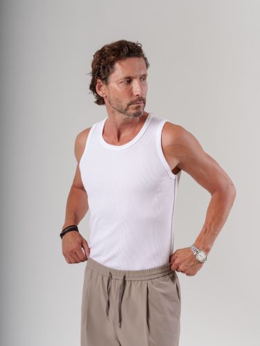 Белая хлопковая майка