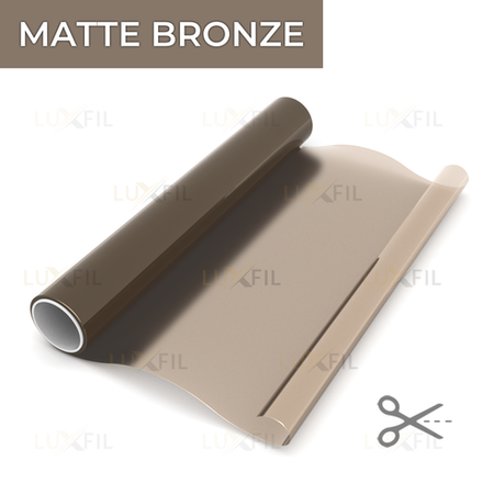 Пленка для окон декоративная MATTE BRONZE LUXFIL, на отрез (ширина рулона 1,524 м.)