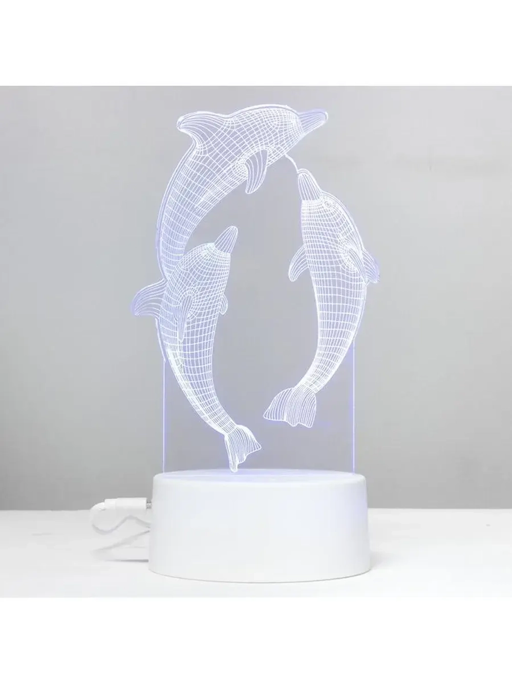 Светильник сенсорный «Дельфины» LED 7 цветов USB/от батареек