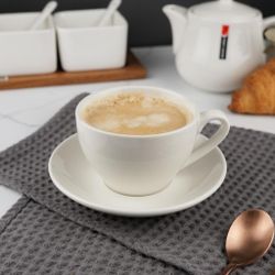 Чайная пара 200 мл белая d 8,6 см h6,2 см фарфор P.L. Proff Cuisine [4]