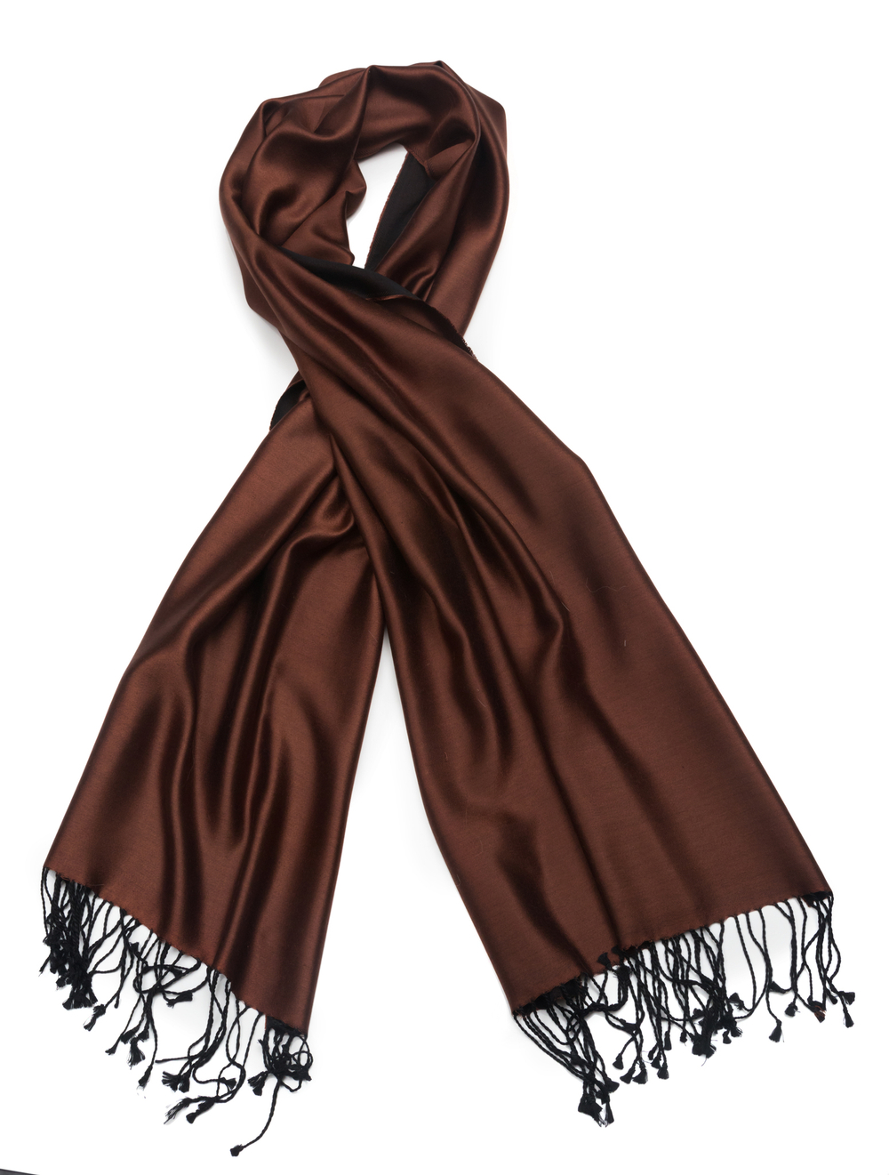 Плед-шарф 50х180 AM Paris Paraty шоколадный-черный Франция
