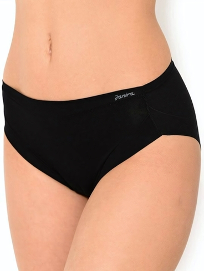 Трусики-слип со средней линией талии Cotton Band (Размер: S) (Цвет: черный)