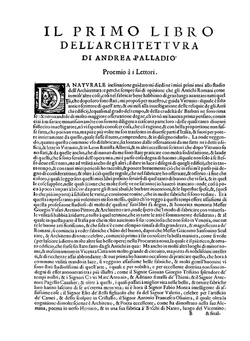 I quattro libri dell'architettura di Andrea Palladio | Andrea Palladio