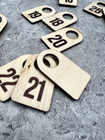 Номерки гардеробные набор 25 штук