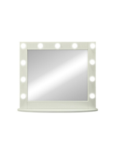 Зеркало Гримерное настольное белое 800х700 (11 ламп)