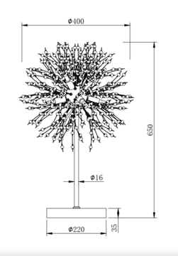 Светильник настольный 8*G9 2123/03/08T золото Salut Stilfort
