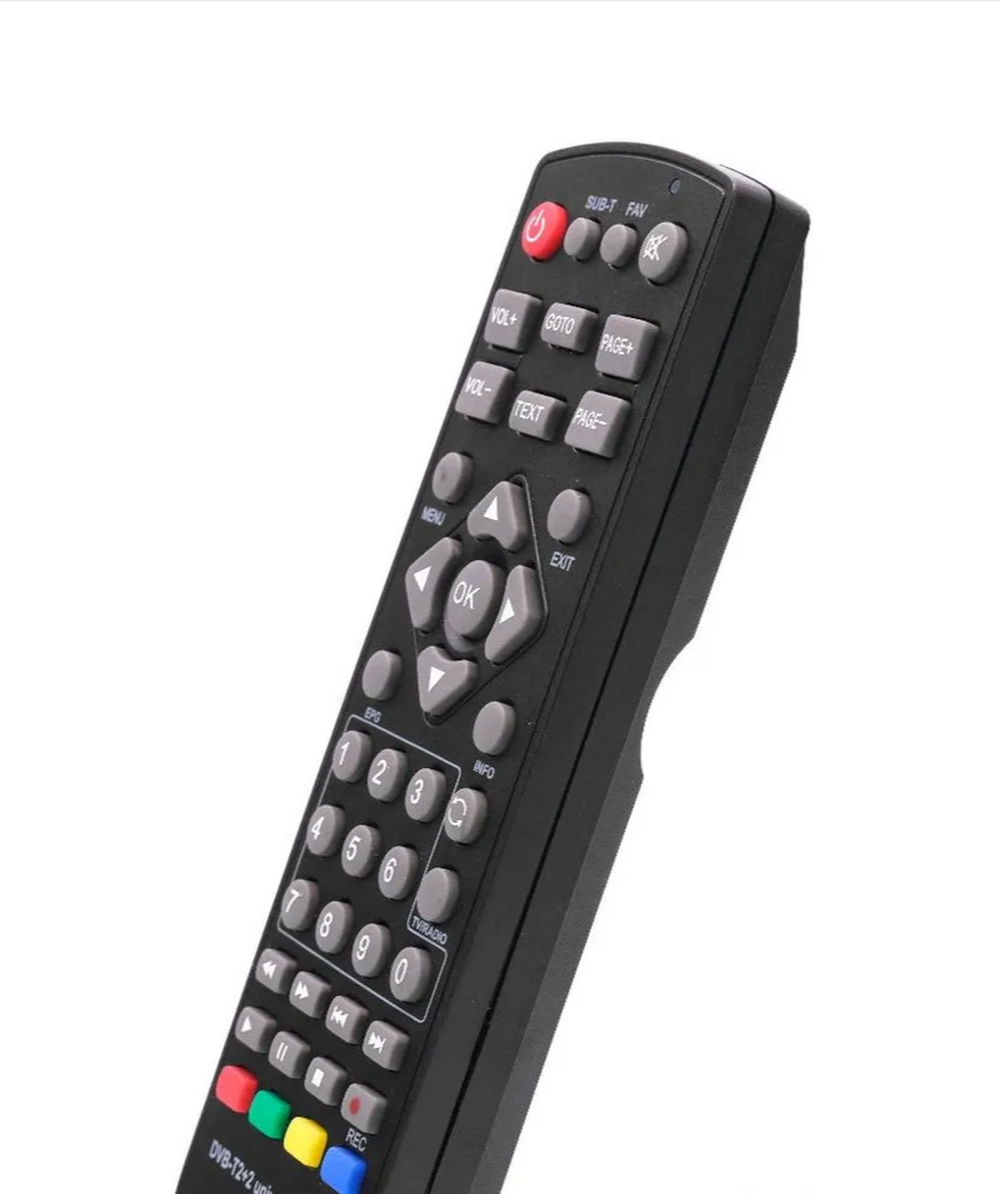 Пульт универсальный DVB-T2+2 (Версия 2025) для ресивера