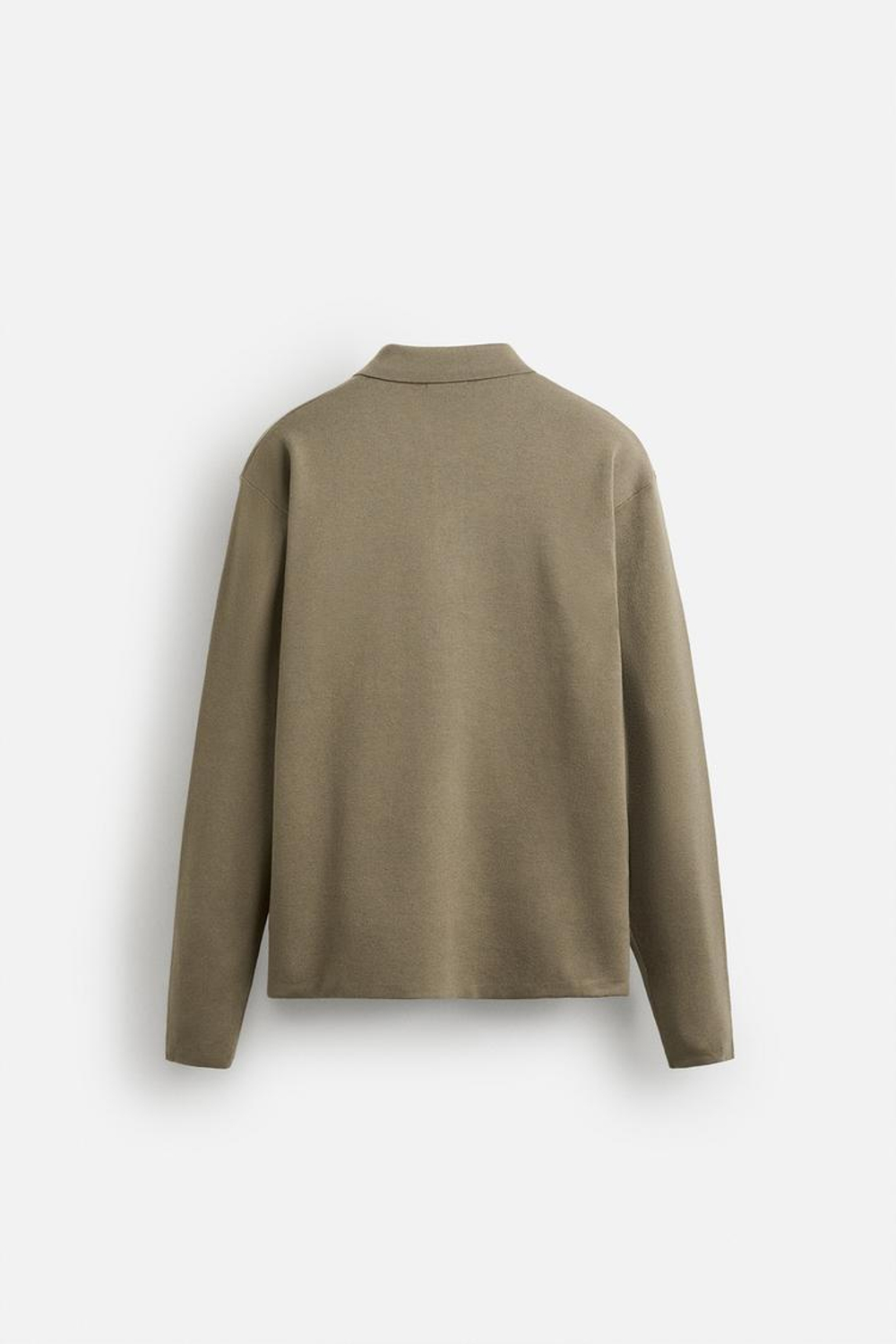 ZARA МЯГКОЕ ТРИКОТАЖНОЕ ПОЛО, ШАЛФЕЙНО-ЗЕЛЕНЫЙ