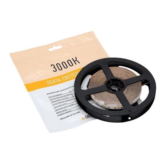Светодиодная лента SWG 19,2W/m 60LED/m 2216SMD теплый белый 5M 003604