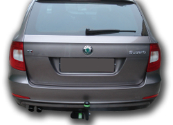 Фаркоп Лидер-Плюс для SKODA SUPERB 2 (универсал) 2009-2015, OCTAVIA 2 (лифтбек) 2008-2013 с электрикой (Smart) и сертифкатом в комплекте арт.(S106-A)