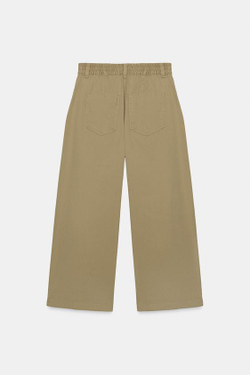 ZARA БРЮКИ-БАЛЛОНЫ С ЗАЩИПАМИ, РЫЖЕВАТО-КОРИЧНЕВЫЙ