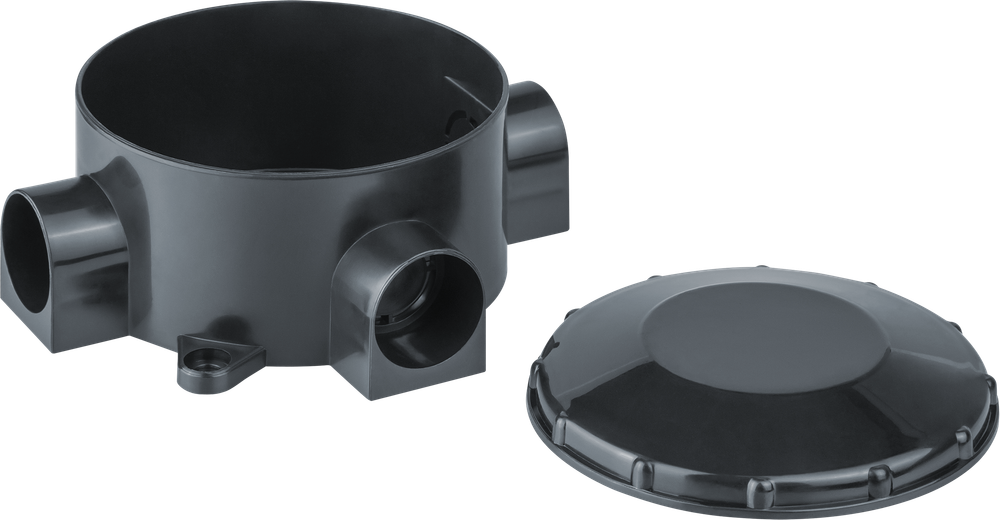 Коробка Navigator 93 760 NSS-DB-70-35-BL распаячная откр.монт.трехрожковая чер.