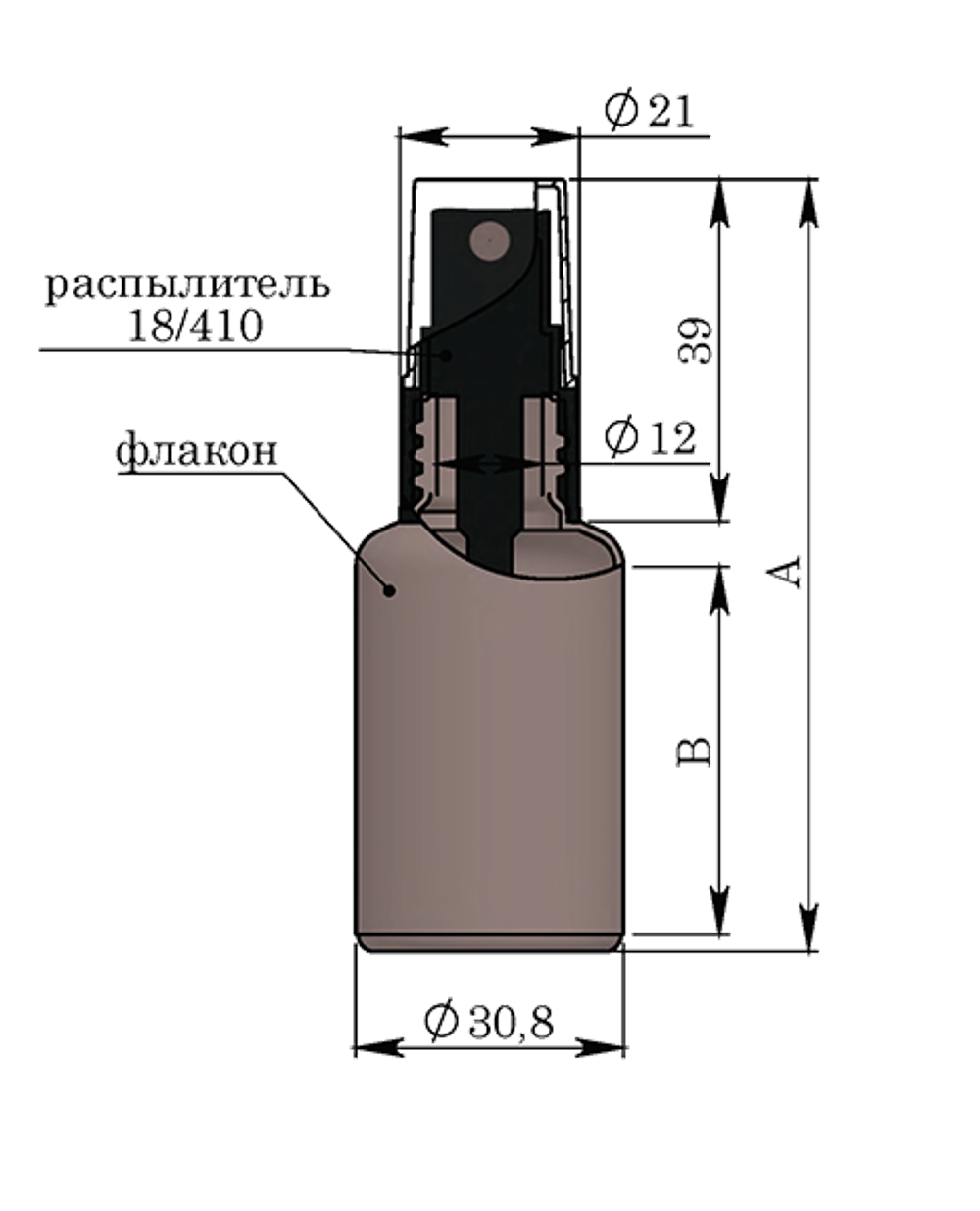 Флакон 20 мл 20 мм ПНД от Тара-Гост