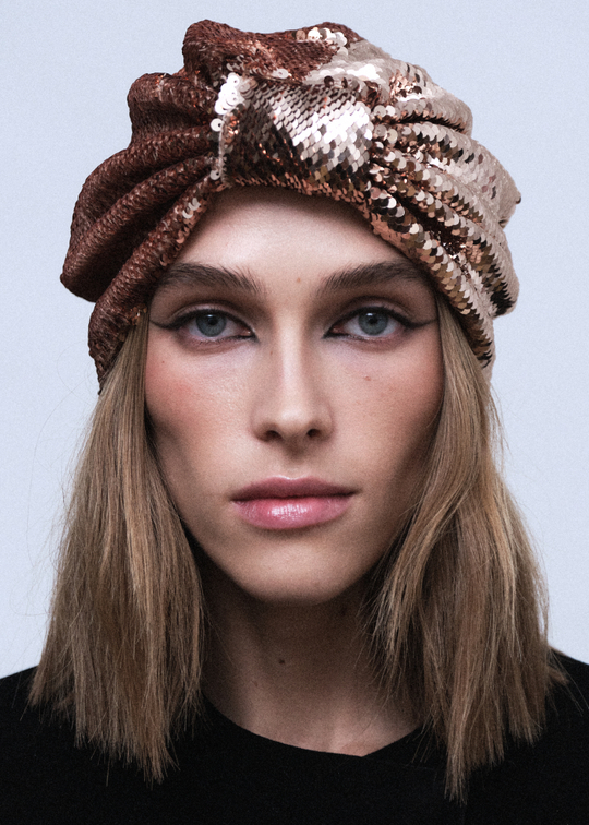 Чалма с золотыми пайетками