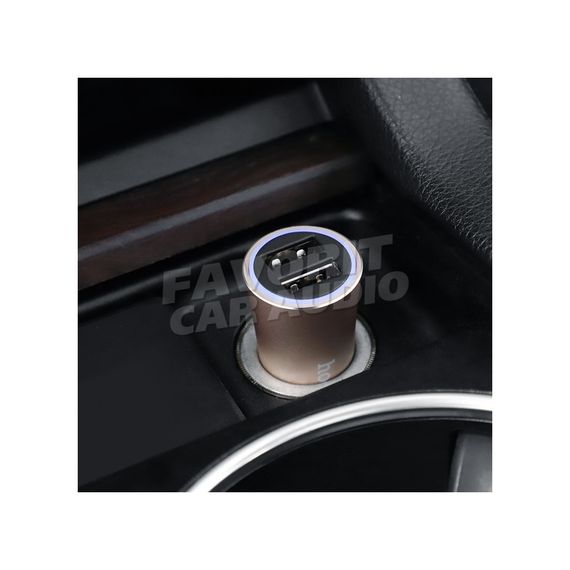 АЗУ 2USB HOCO Z30А Easy route 3100mA металл золотой