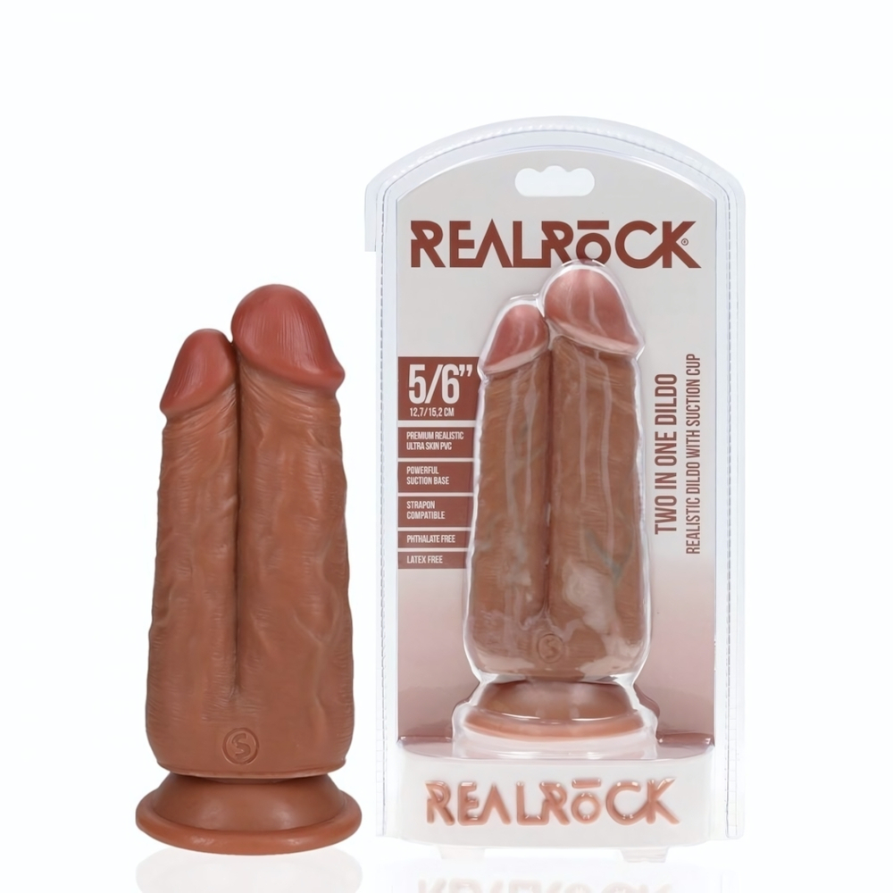 Фалоимитатор двойной RealRock Two in One Dildo телесный 15,2 см