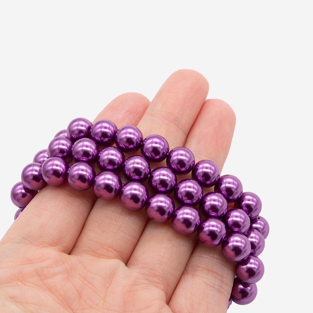 Хрустальный жемчуг, оттенок "Ultraviolet", шар 8мм, улучшенное покрытие