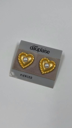 Серьги Сердечки с жемчугом Dauplaise