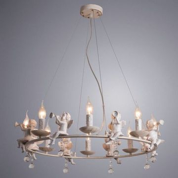 Люстра подвесная A1133SP-8WG бело-золотой Amur Arte Lamp