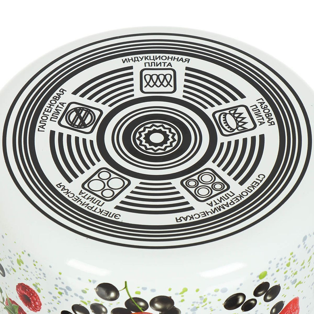 Набор эмалированной посуды 6 пр, кастрюли 1.9, 2.5, 3.7 л, Керчь, Сластена-1-Люкс стиль