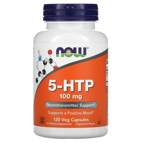 NOW Foods, 5-HTP, 100 мг, 120 растительных капсул